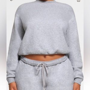 SKIMS COTTON FLEECE CLASSIC CREW NECK SWEATSHIRT